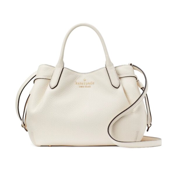 New Kate Spade Dumpling Small Satchel Pebble Leather Parchment